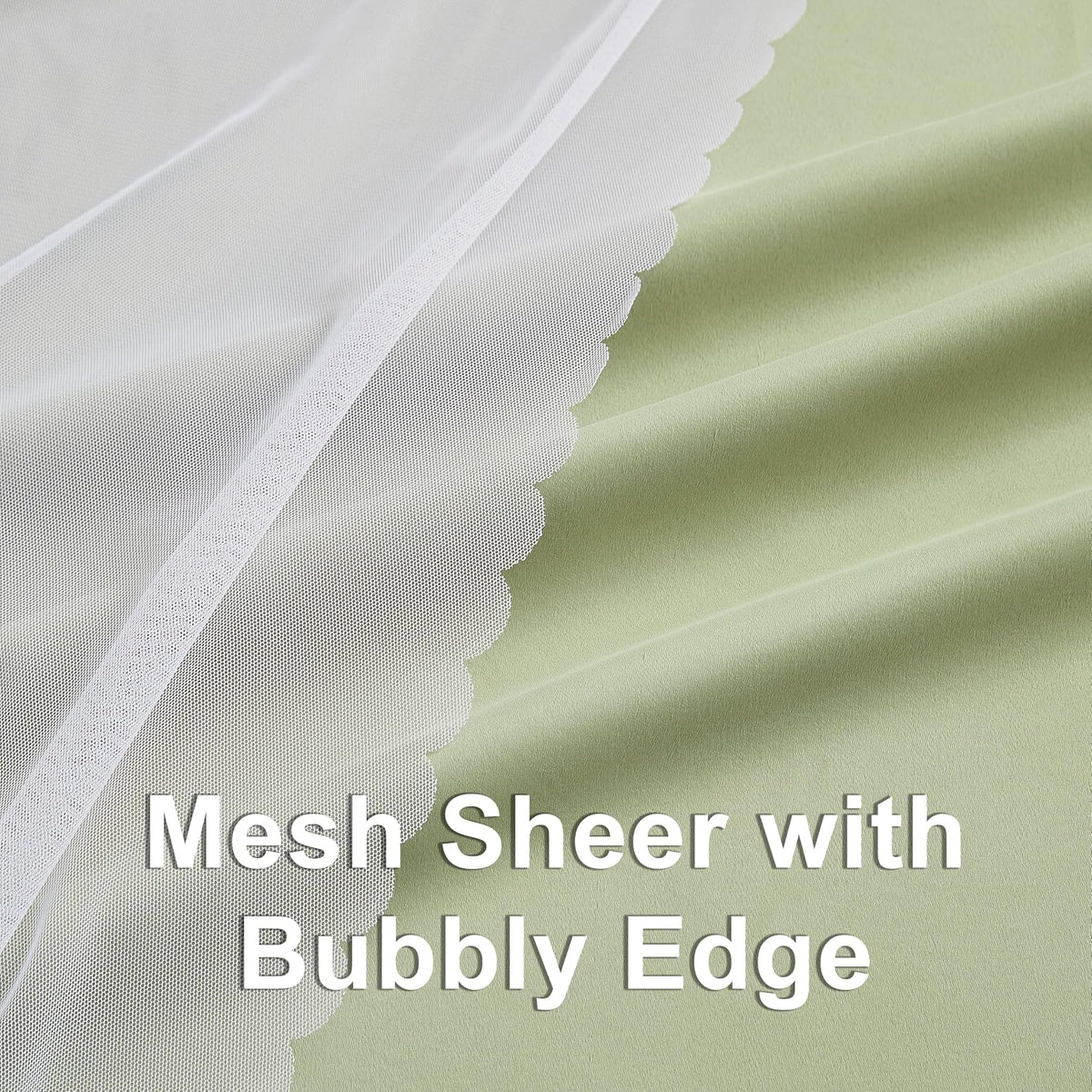 95"L x 37"W polyester curtains in Sage Green, alternate view 5