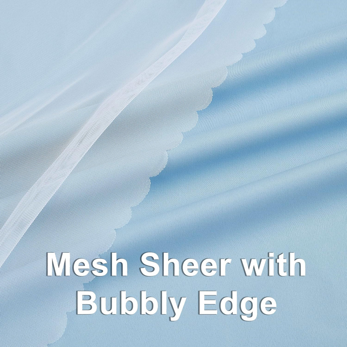 95"L x 37"W polyester curtains in Sky Blue, alternate view 5