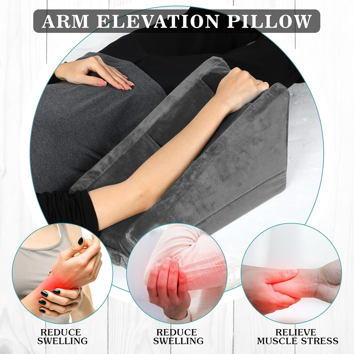 foam wedge pillows in Dark Gray, alternate view 4