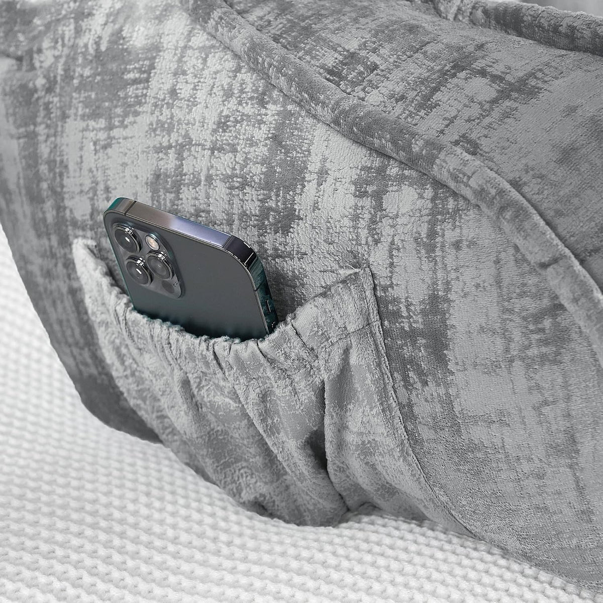 20" x 18" x 17" polyester backrest pillows in Light Gray, alternate view 8