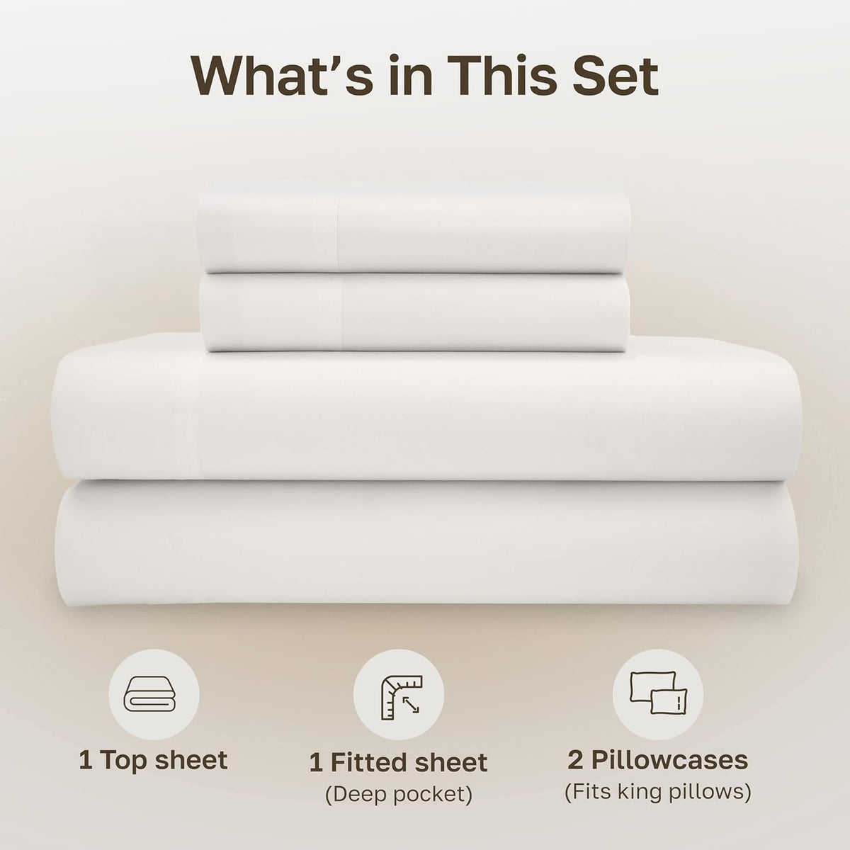 California King cotton bedding sets in True Ivory, alternate view 4