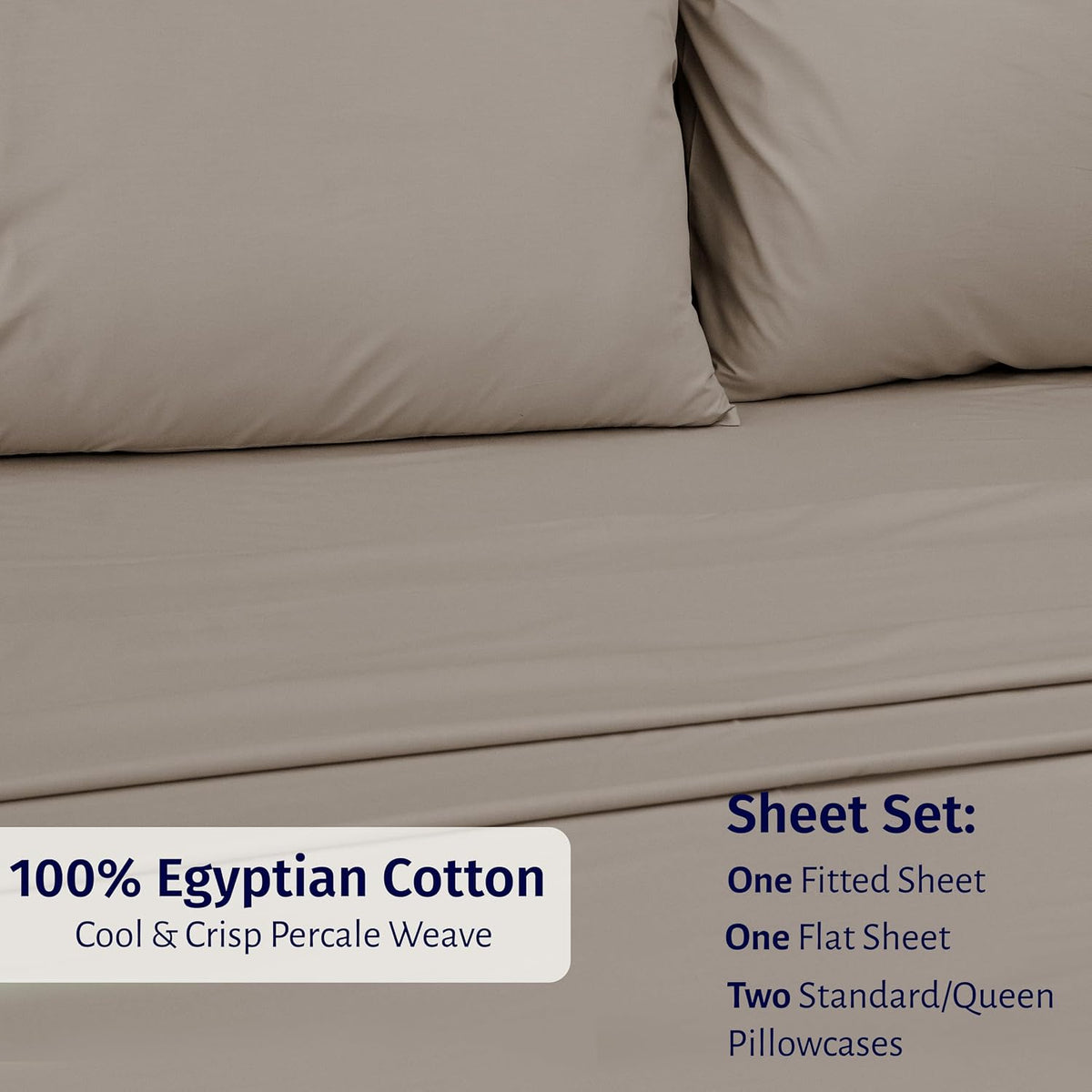 Full cotton bedding sets in Mushroom Taupe, alternate view 5