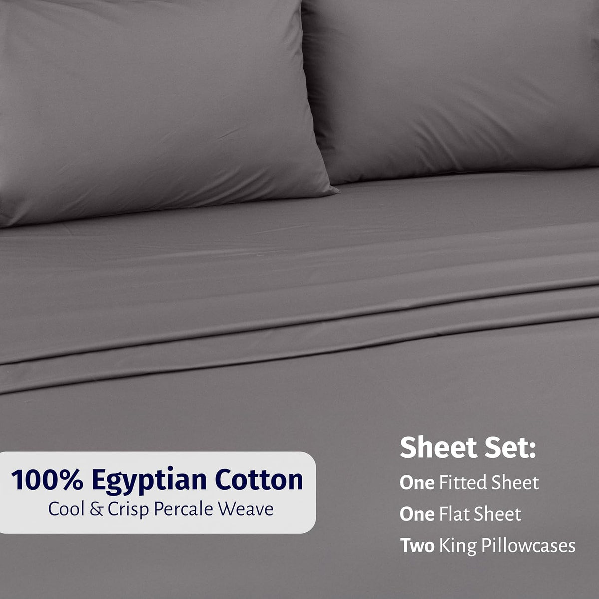 King cotton bedding sets in Grey, alternate view 5