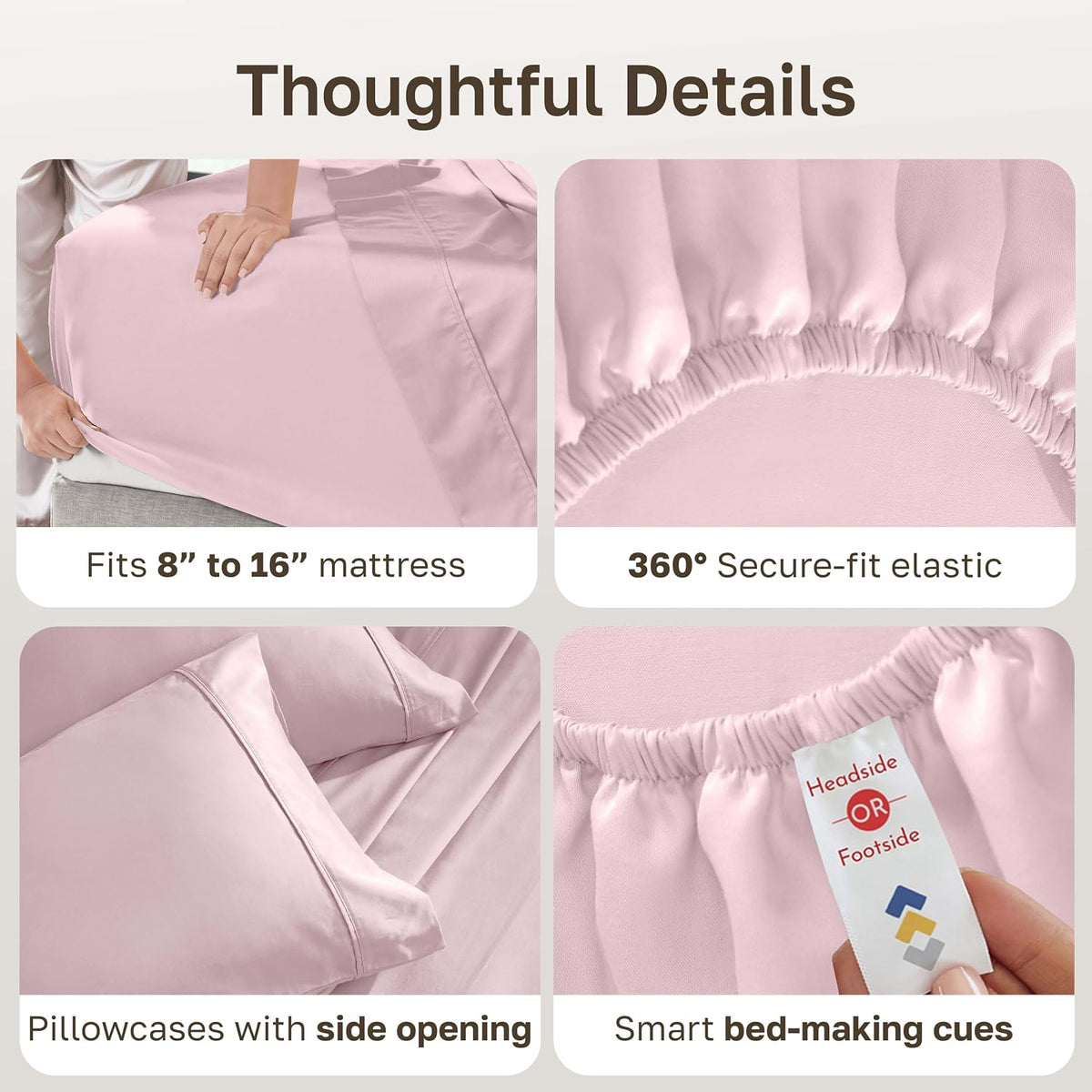 King cotton bedding sets in Pink, alternate view 5