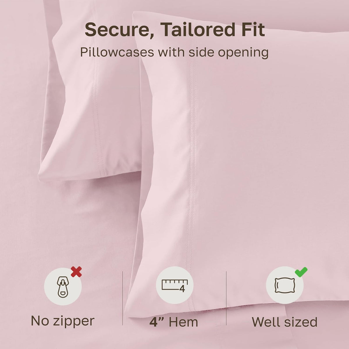 King cotton pillowcases, alternate view 4