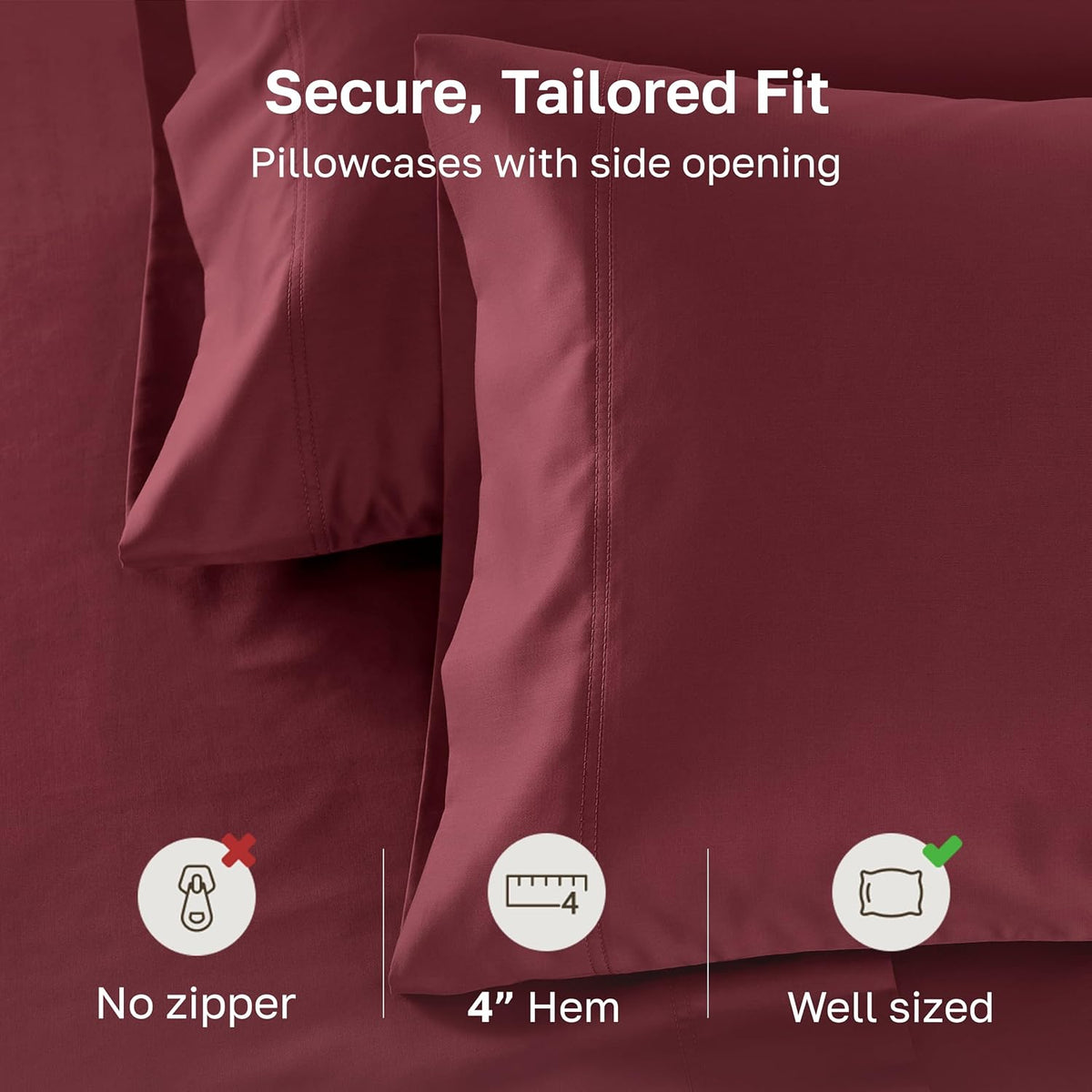 King cotton pillowcases, alternate view 4