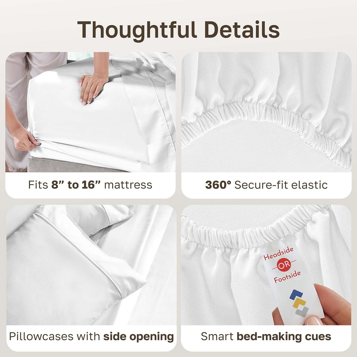 Queen cotton bedding sets in White Antique, alternate view 6