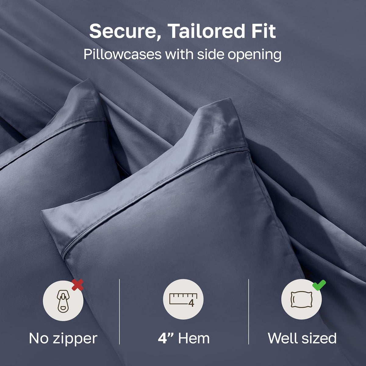 Standard / Queen cotton pillowcases, alternate view 4