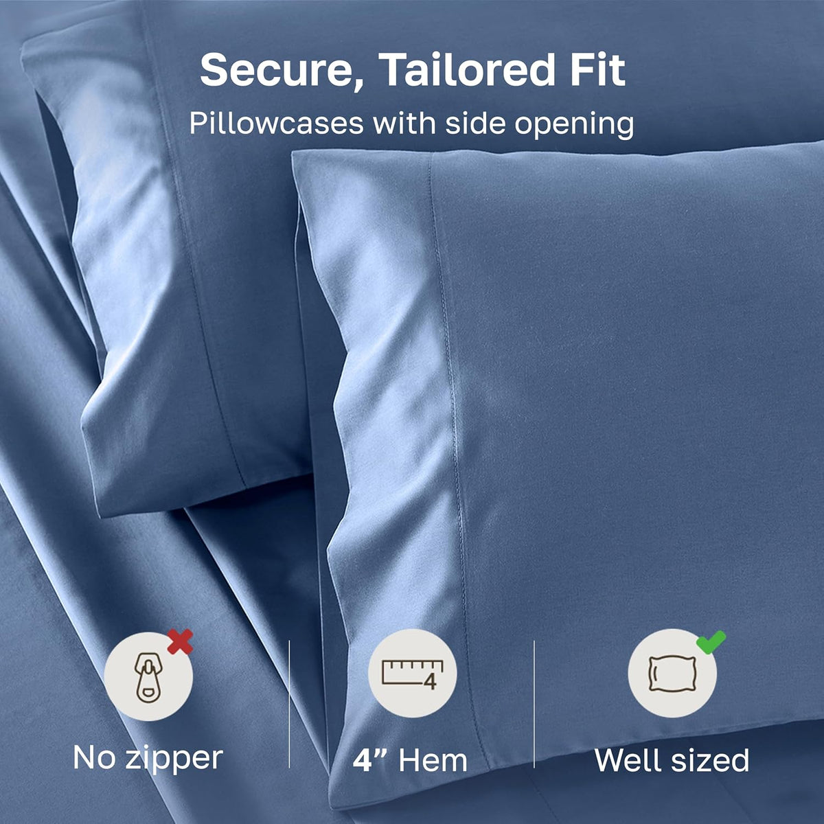 Standard / Queen cotton pillowcases, alternate view 4
