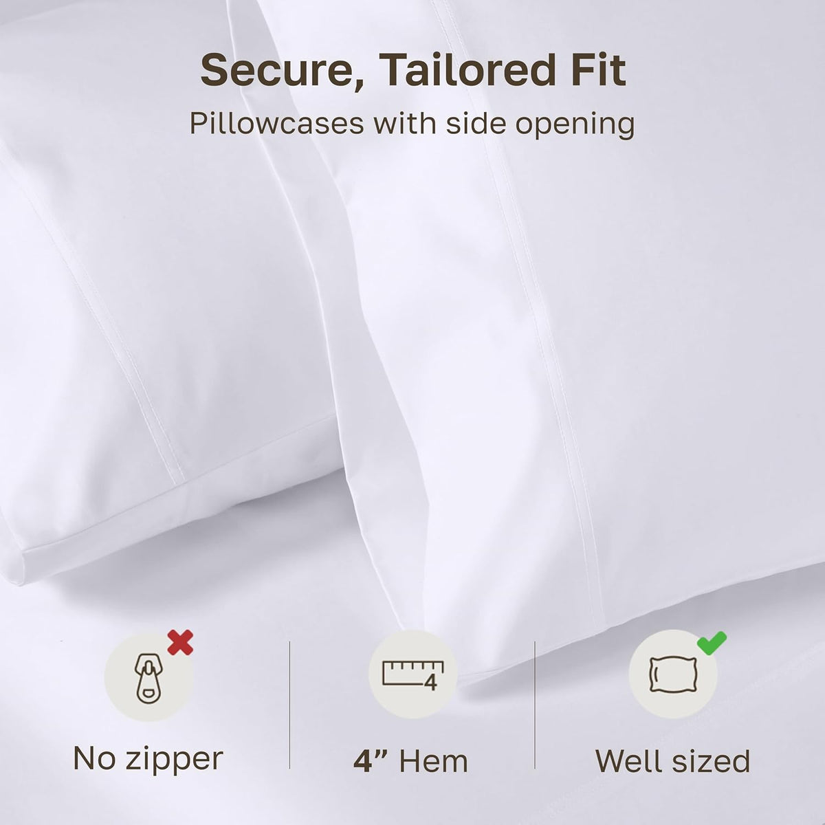 Standard / Queen cotton pillowcases, alternate view 4