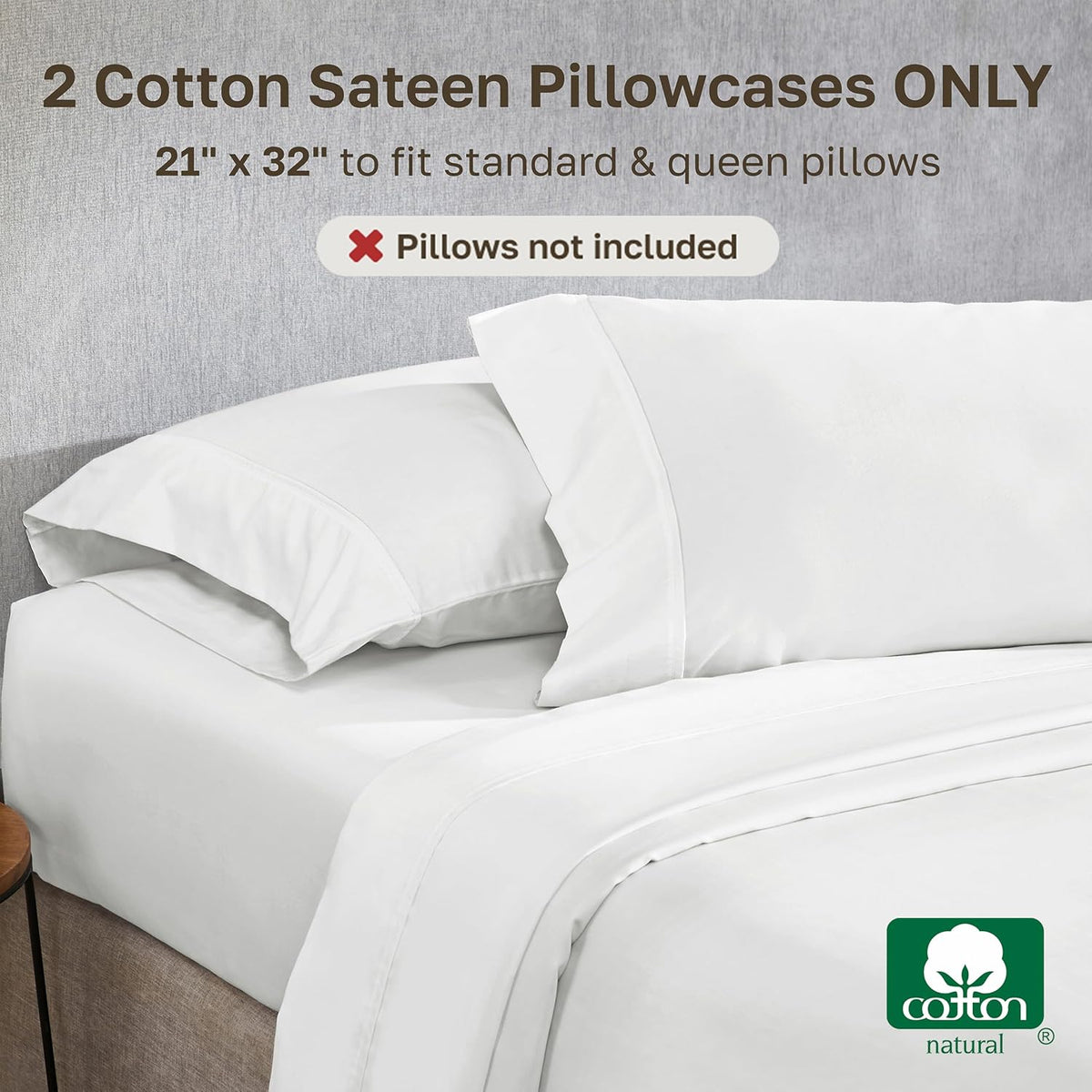 Standard / Queen cotton pillowcases, alternate view 3