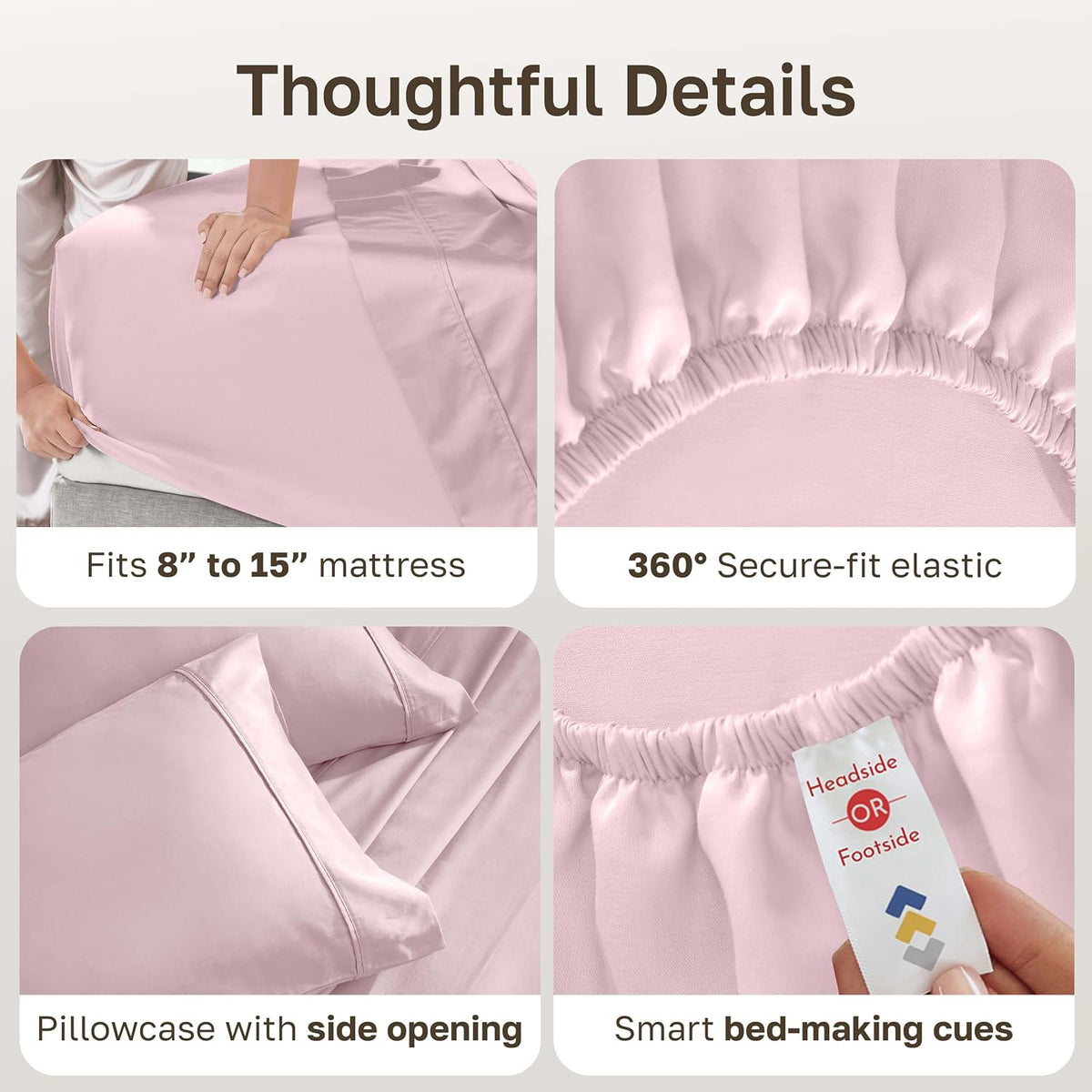 Twin XL cotton bedding sets in Pink, alternate view 5