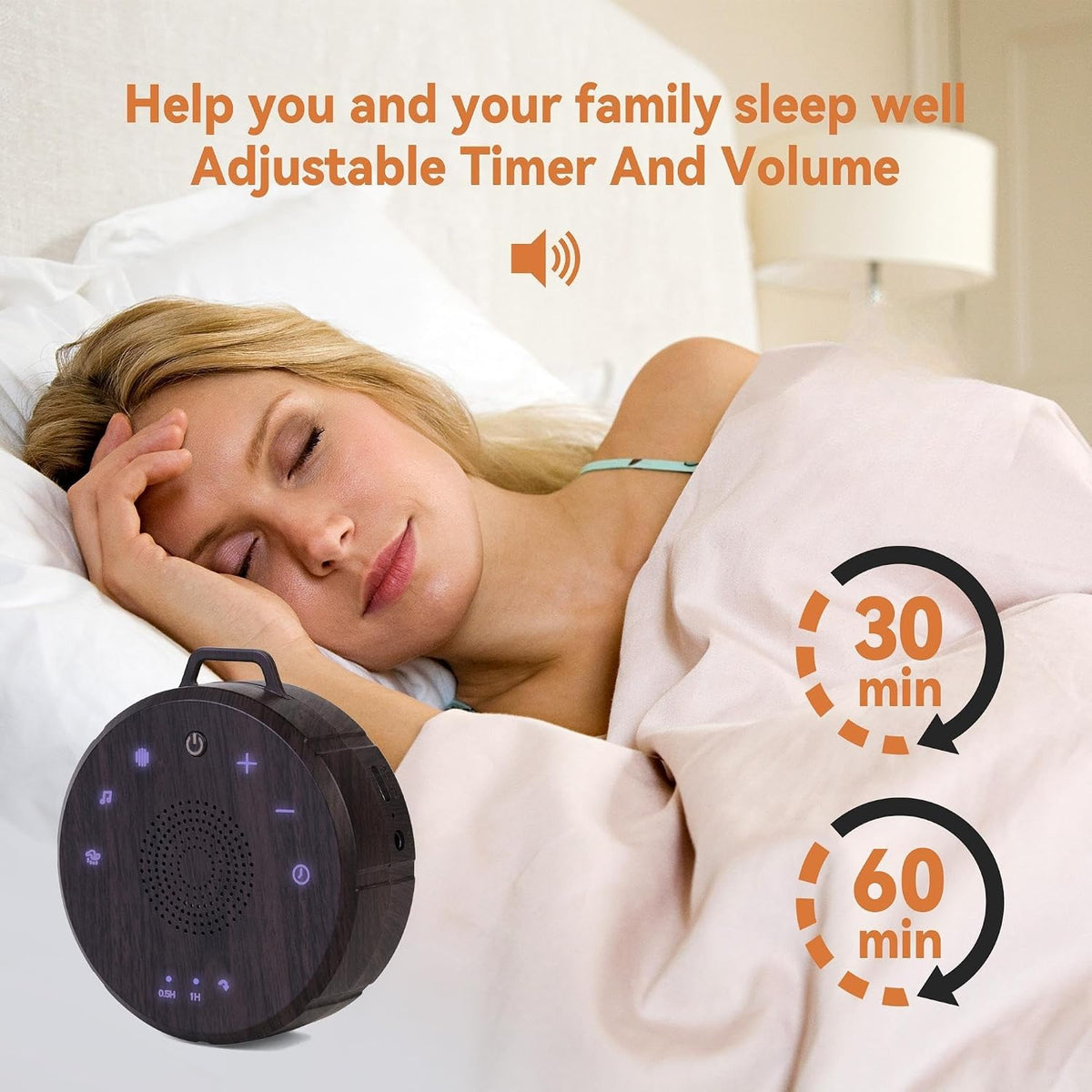plastic white noise machines in Brown, alternate view 3