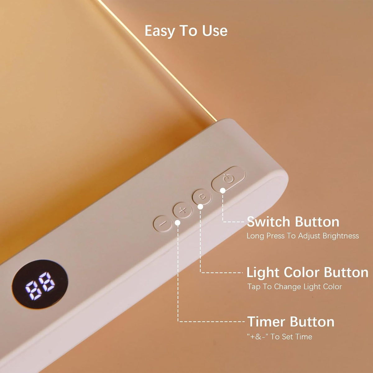 0.9"D x 7.3"W x 6.1"H plastic book lights, alternate view 5
