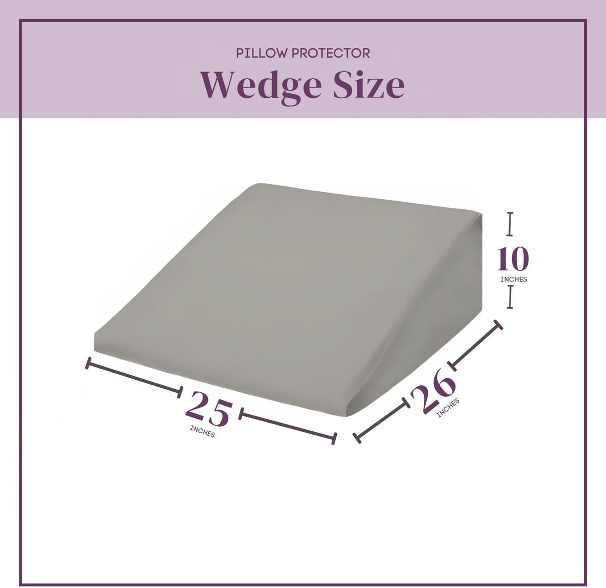 Wedge (25 x 26 x 10 inches) cotton pillowcases in Light Grey, alternate view 2