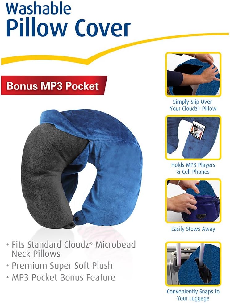 Standard travel pillows in Blue, alternate view 5
