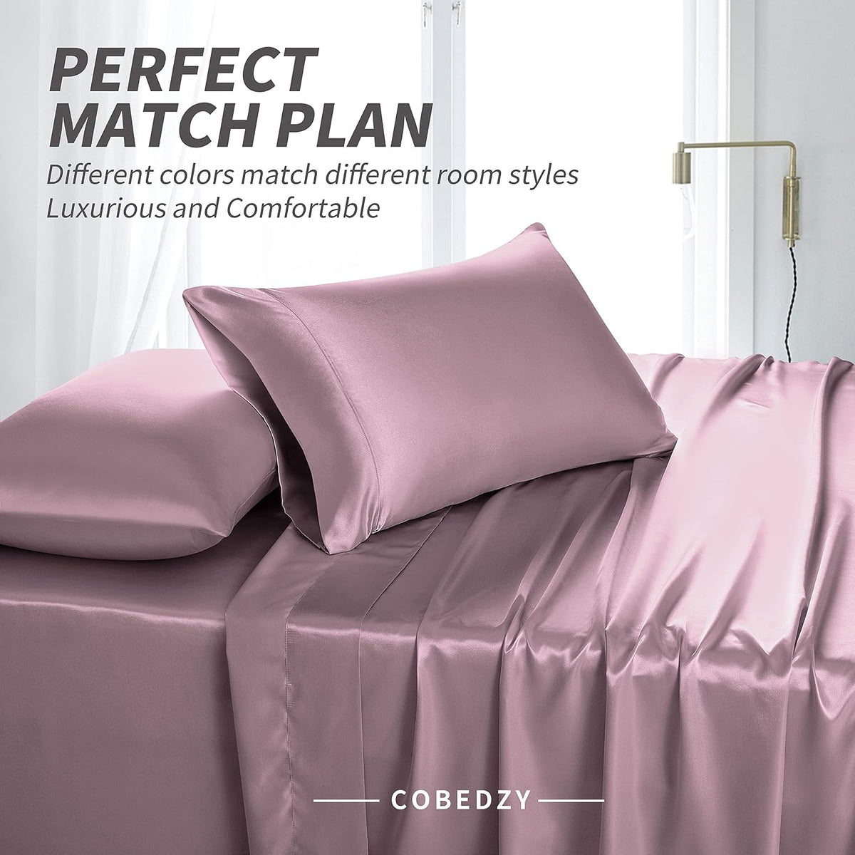 Queen polyester bedding sets in Purple, alternate view 6