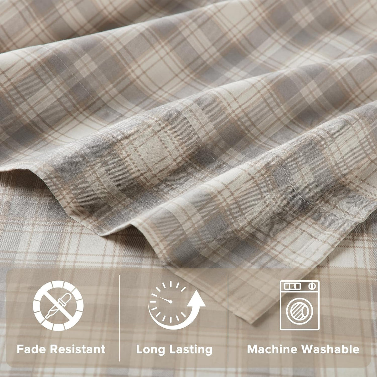 Full cotton bedding sets in Wesley Taupe, alternate view 9