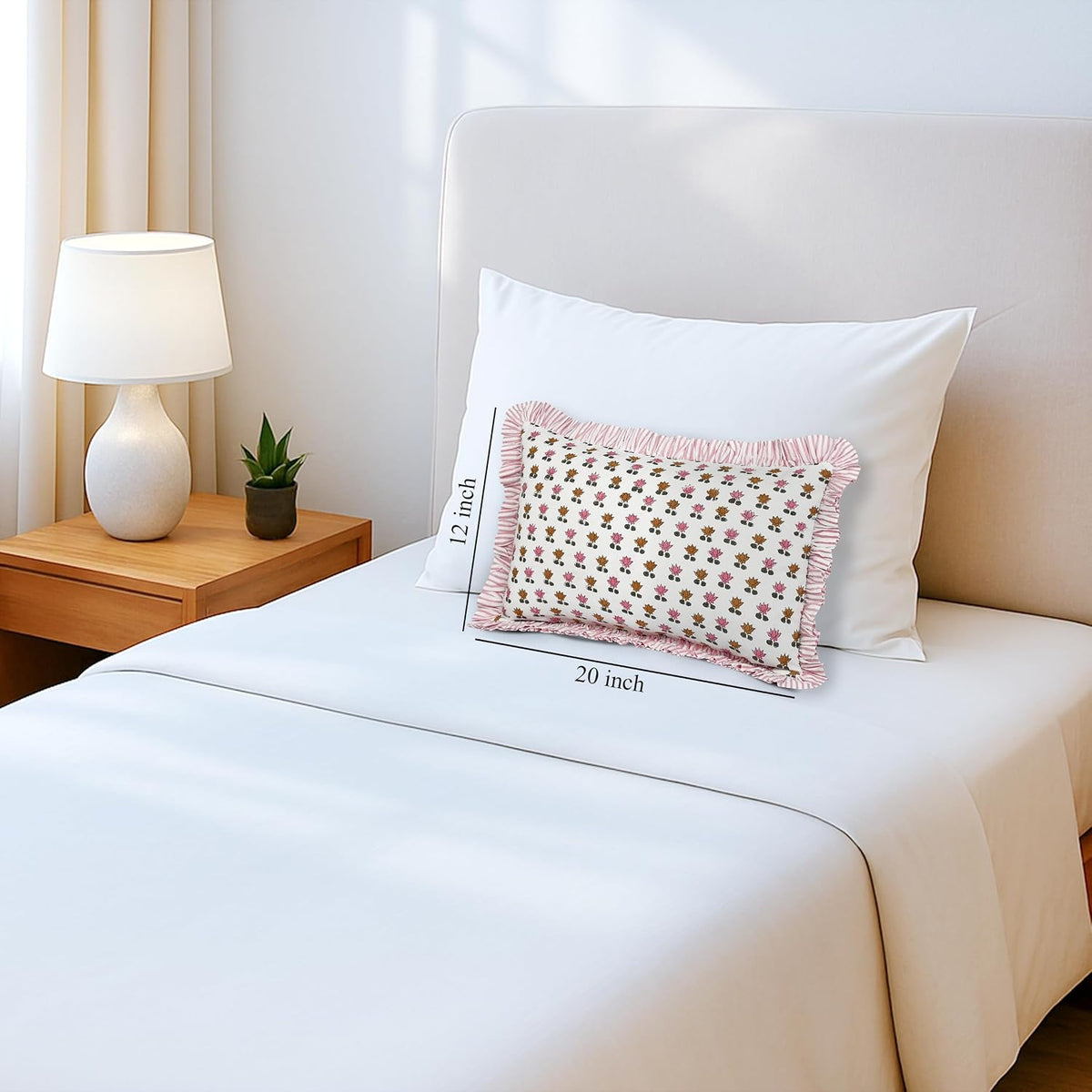 20"L x 12"W cotton throw pillow accessories, alternate view 7