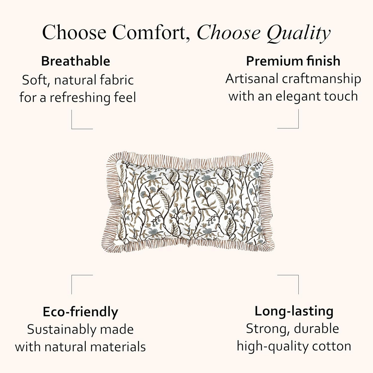 20"L x 12"W cotton throw pillow accessories, alternate view 9