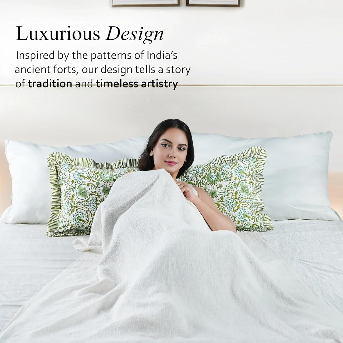 36"L x 14"W cotton throw pillow accessories in Agate Green, alternate view 6