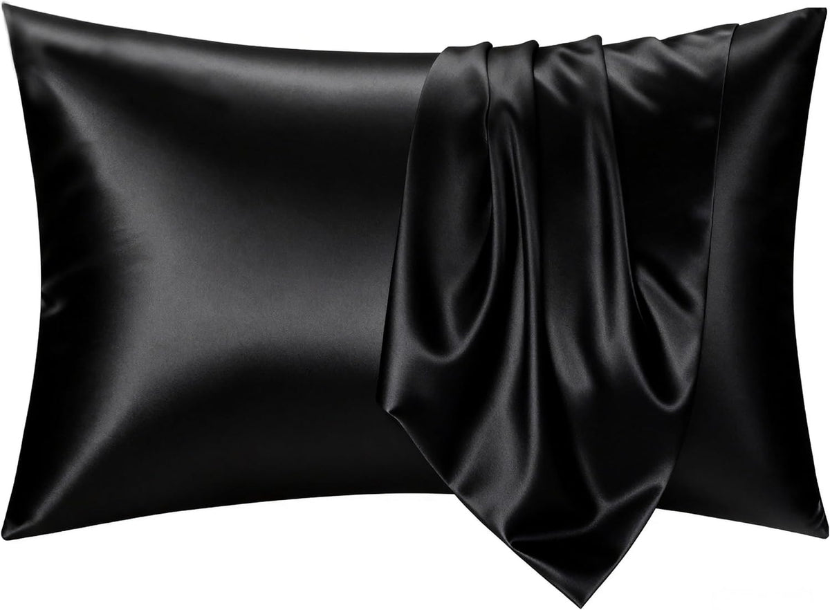 King Size(20" x 36") polyester pillowcases in Black