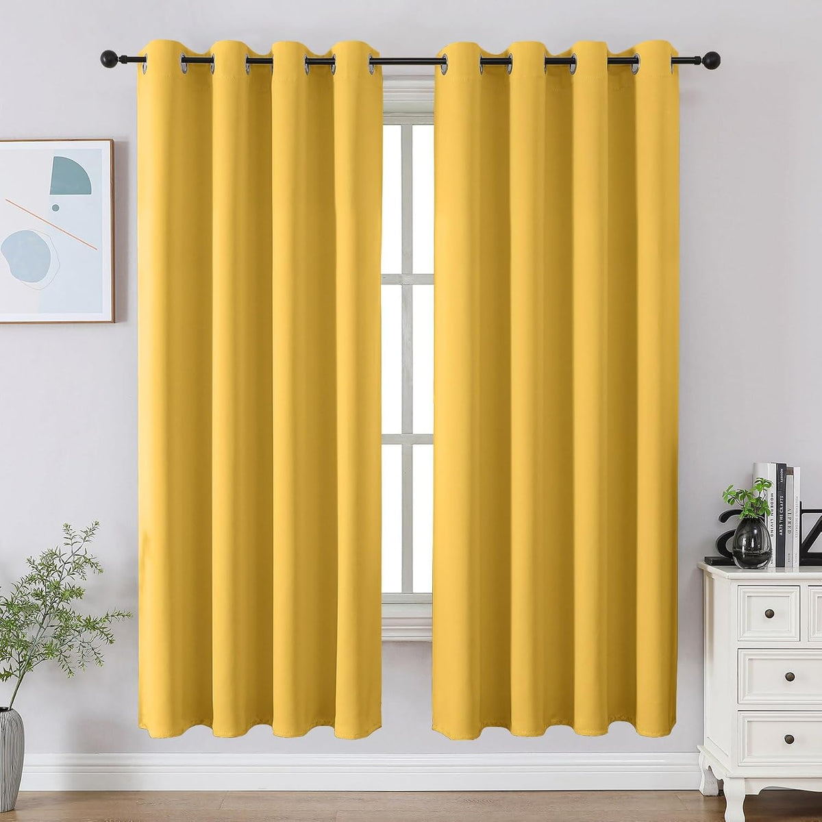 63"L x 52"W polyester curtains