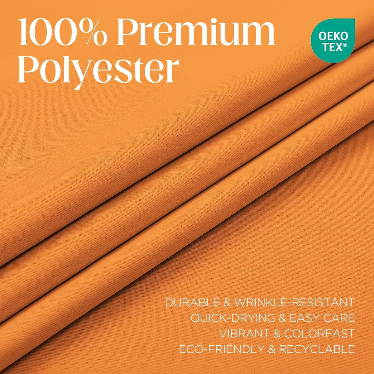 63"L x 52"W polyester curtains in Orange, alternate view 3