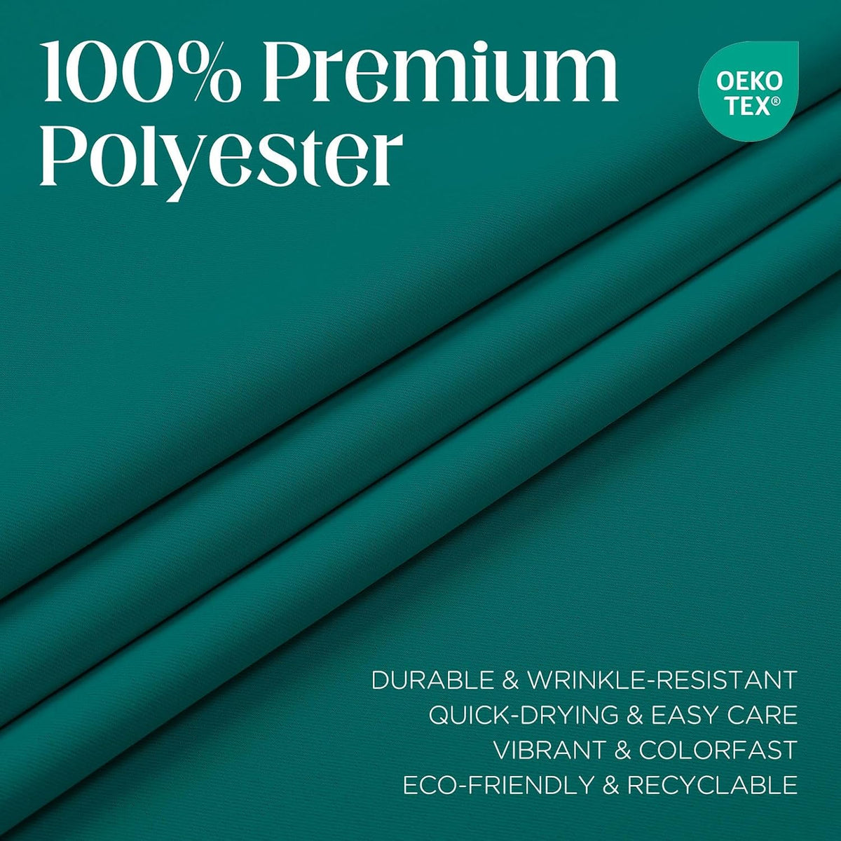 84"L x 52"W polyester curtains in Turquoise, alternate view 3