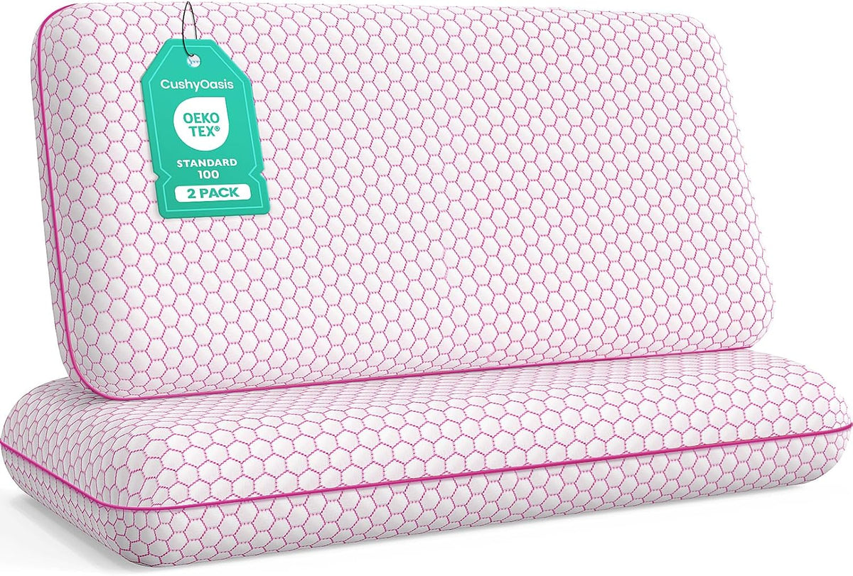 King memory foam pillows in Pink