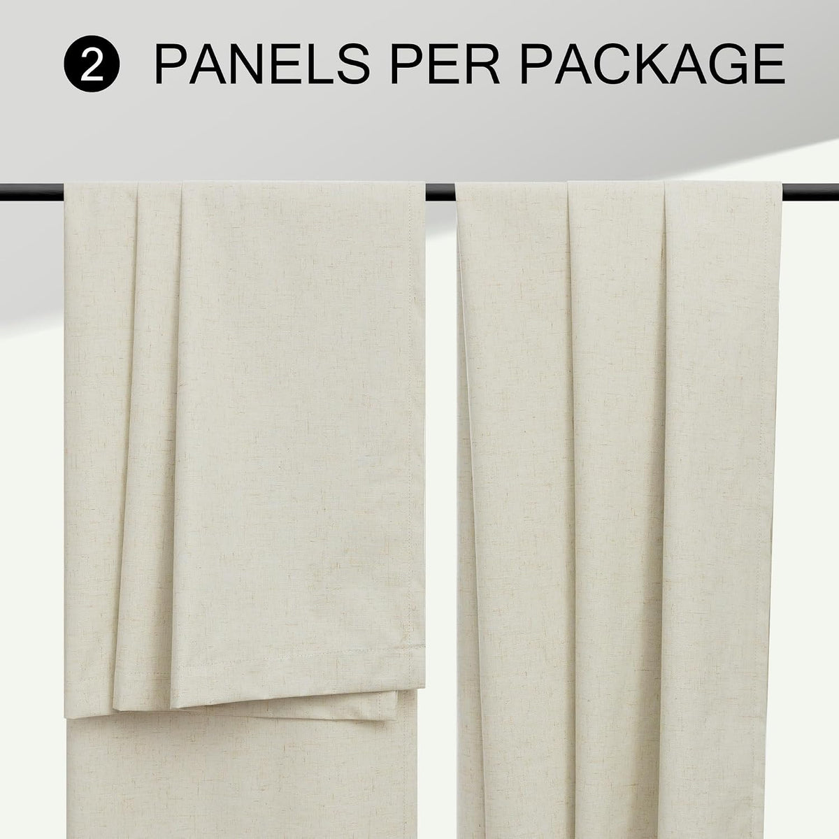95"L x 52"W linen curtains, alternate view 9