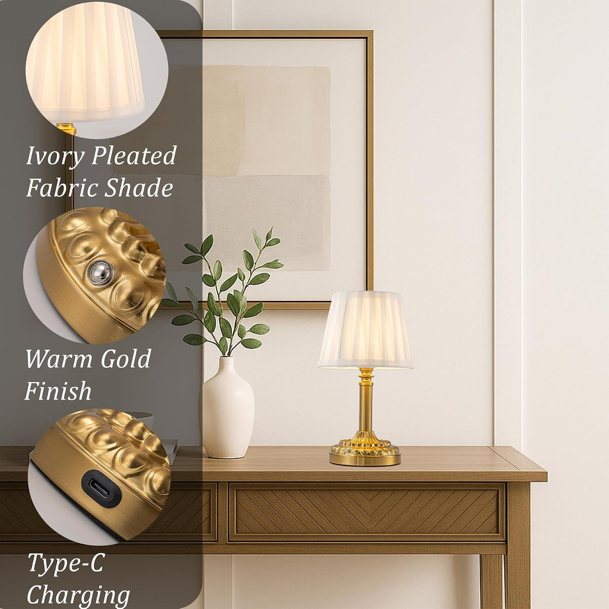 6.3"D x 11.2"W x 6.3"H metal table lamps, alternate view 4