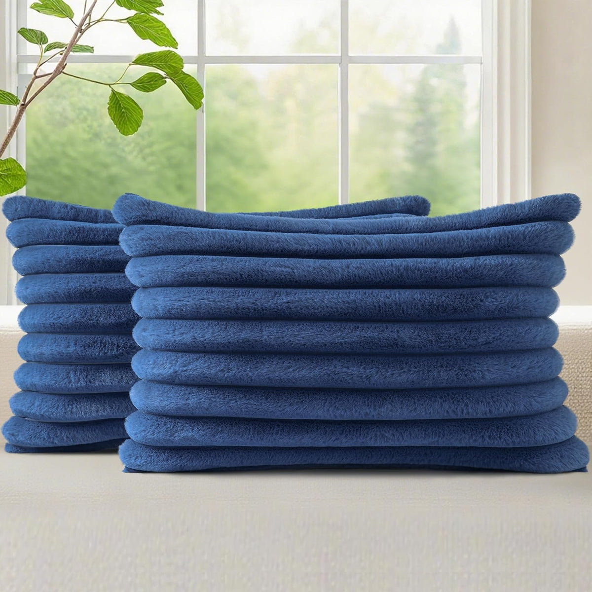 20"L x 12"W throw pillow accessories in Navy Blue