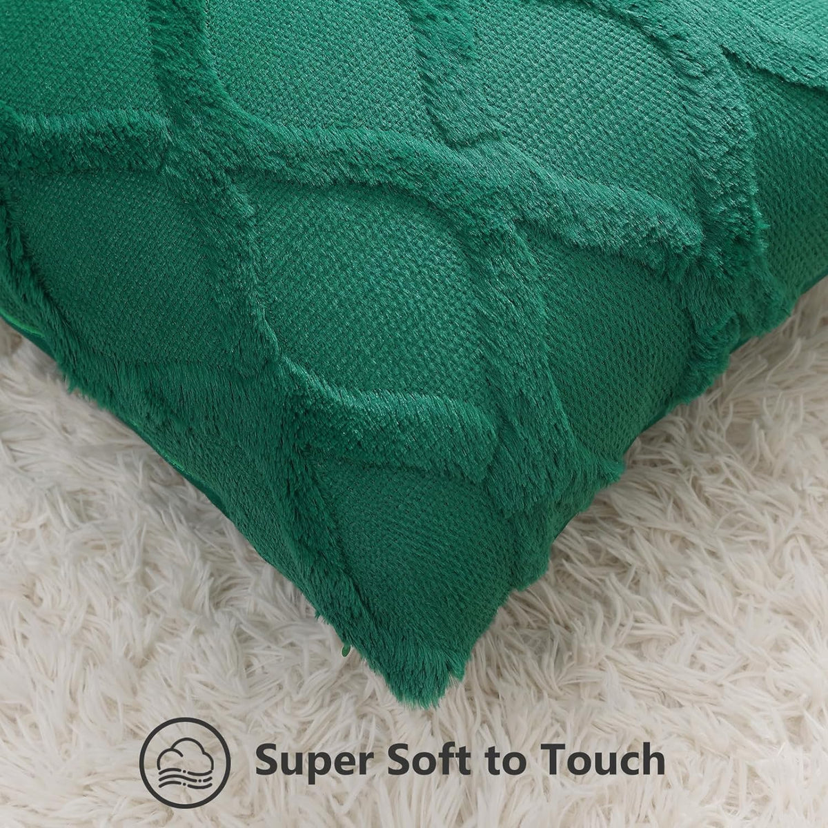 24"L x 24"W polyester throw pillow accessories in Green, alternate view 2