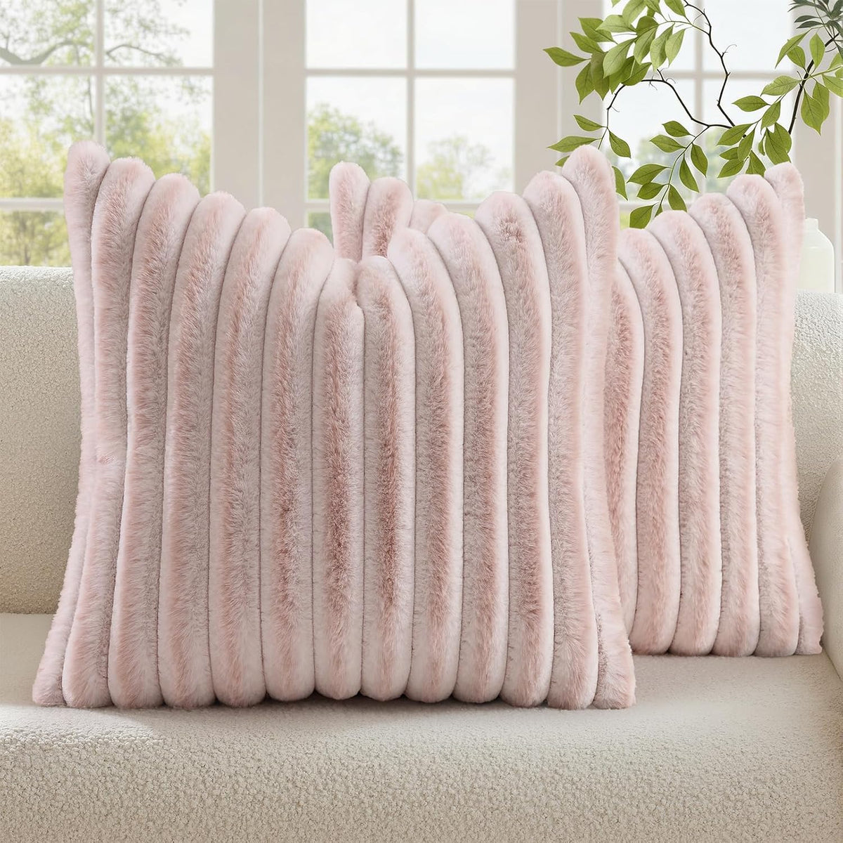 24"L x 24"W throw pillow accessories in Pink White