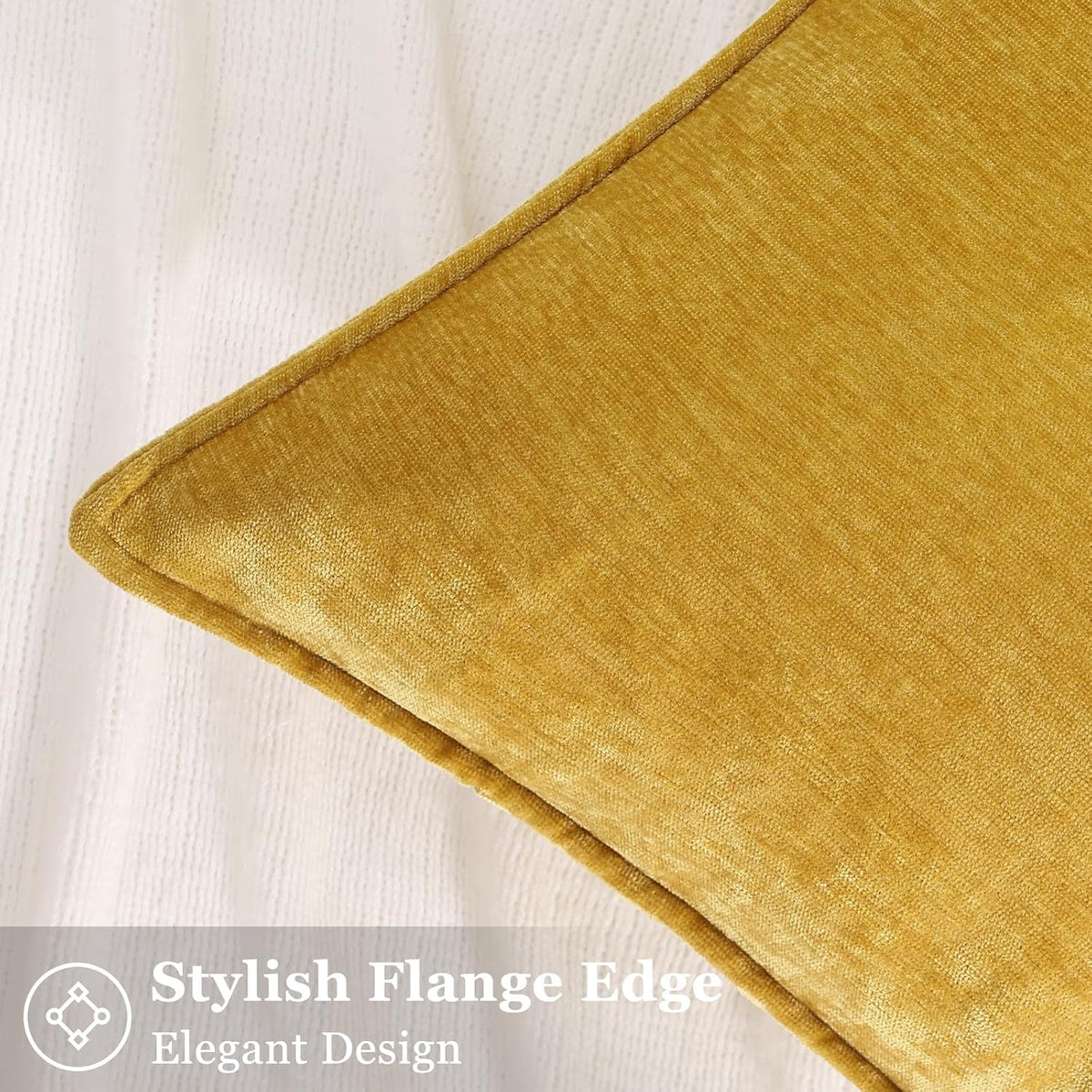 26"L x 26"W chenille throw pillow accessories in Mineral Yellow, alternate view 9