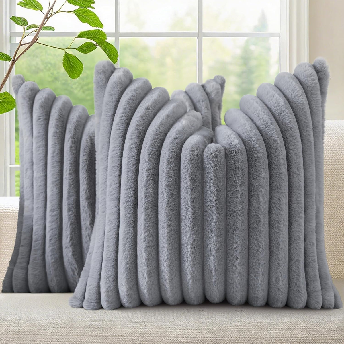 26"L x 26"W throw pillow accessories in Grey