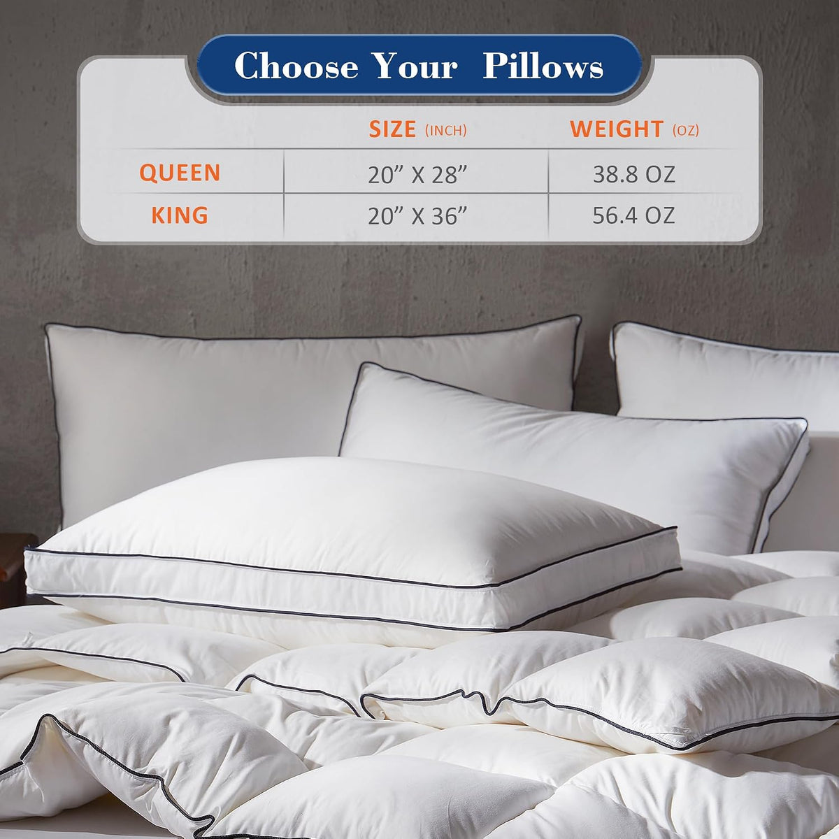 King feather pillows in White, alternate view 7