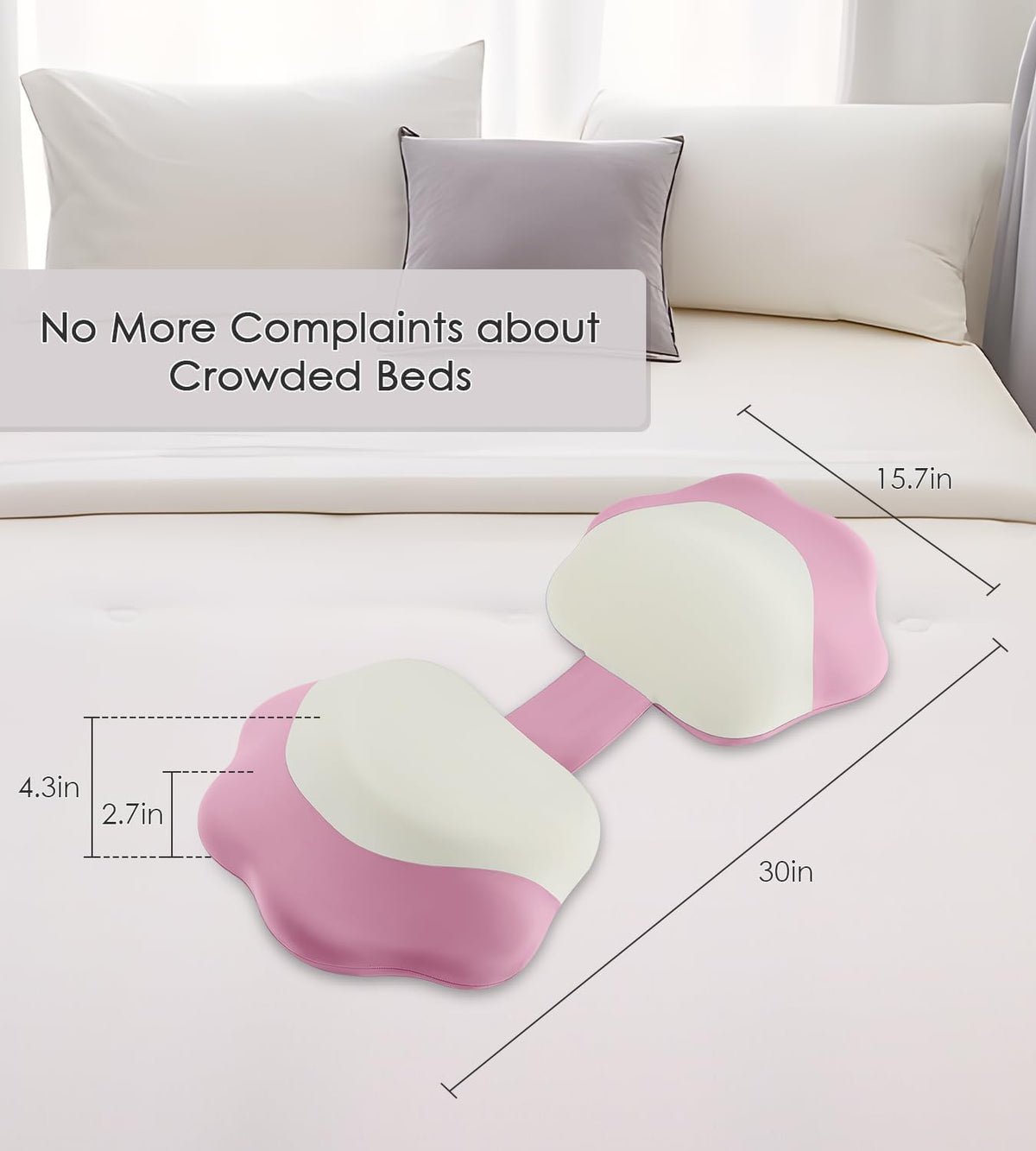 Regular memory foam pregnancy & maternity pillows in Pink, alternate view 2