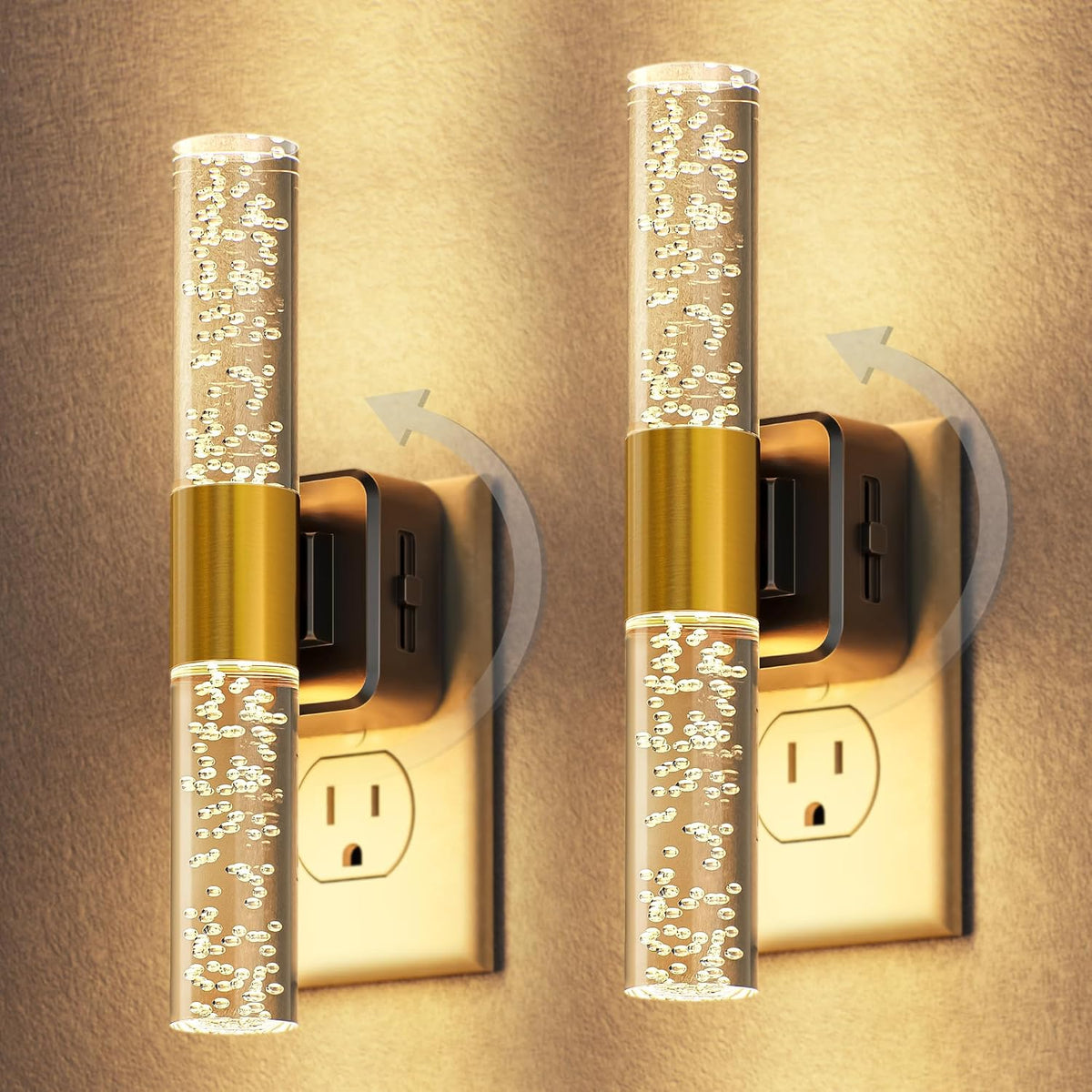 1"D x 1"W x 1"H plastic night lights & ambient lighting