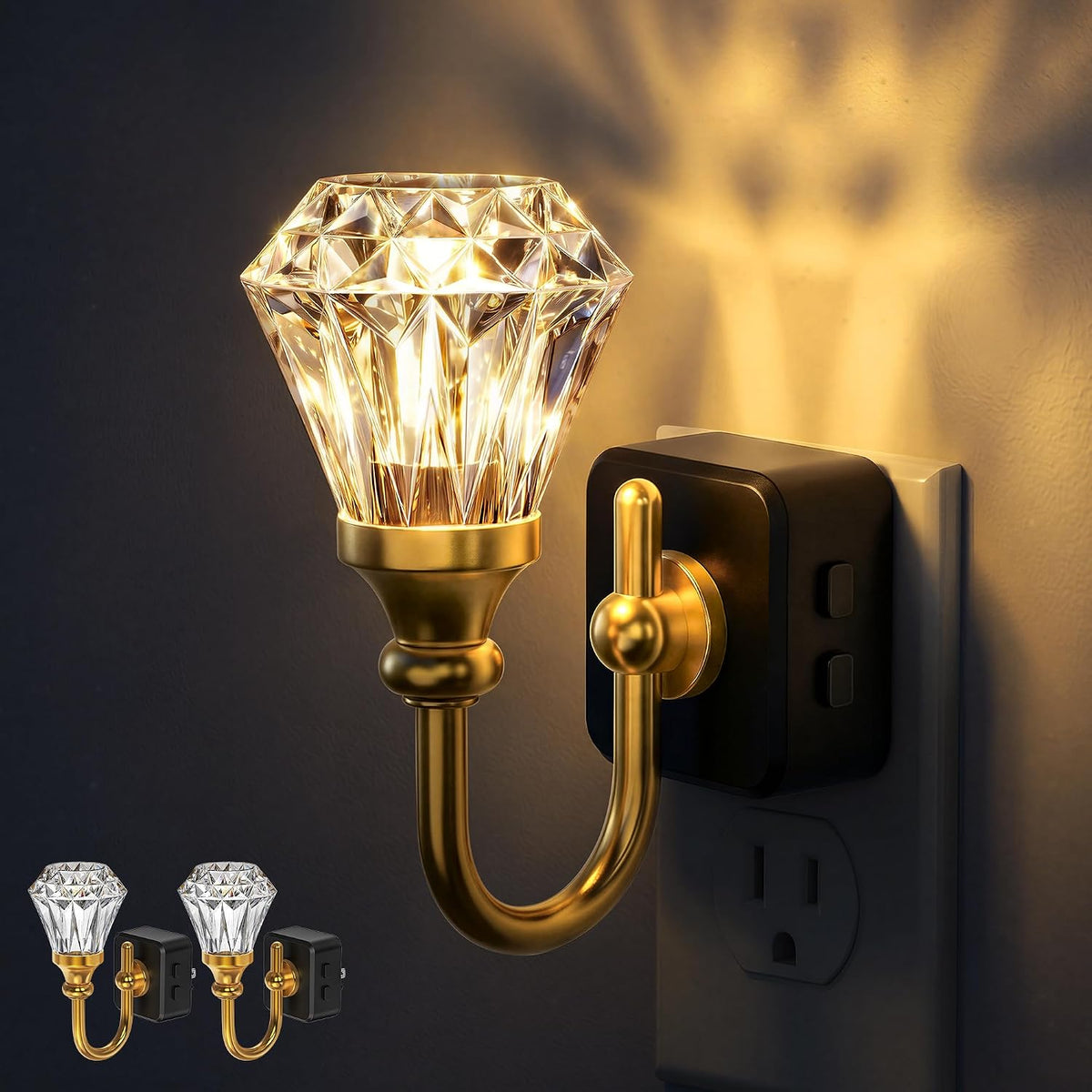 2.36"D x 5.08"W x 5.02"H plastic night lights & ambient lighting
