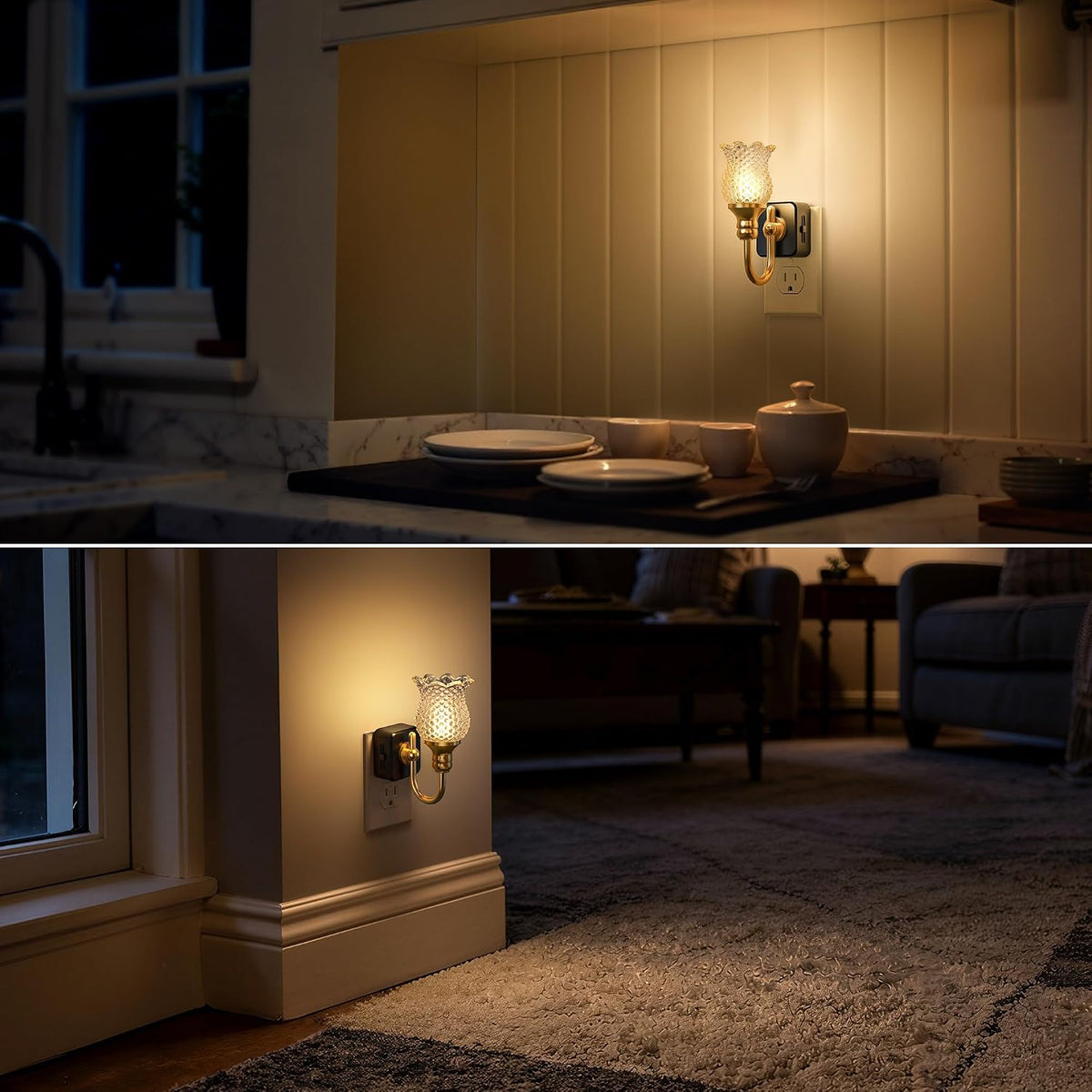 2.54"D x 4.84"W x 5.43"H glass night lights & ambient lighting, alternate view 5