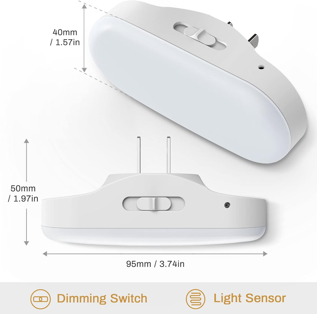 4.02"D x 3.27"W x 1.93"H plastic night lights & ambient lighting, alternate view 2