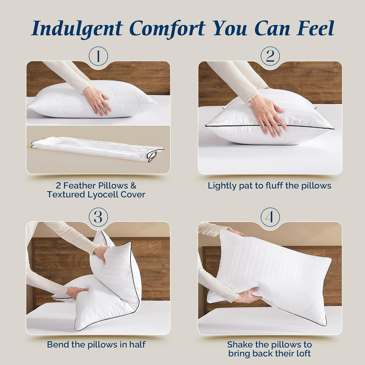 Queen feather pillows, alternate view 6