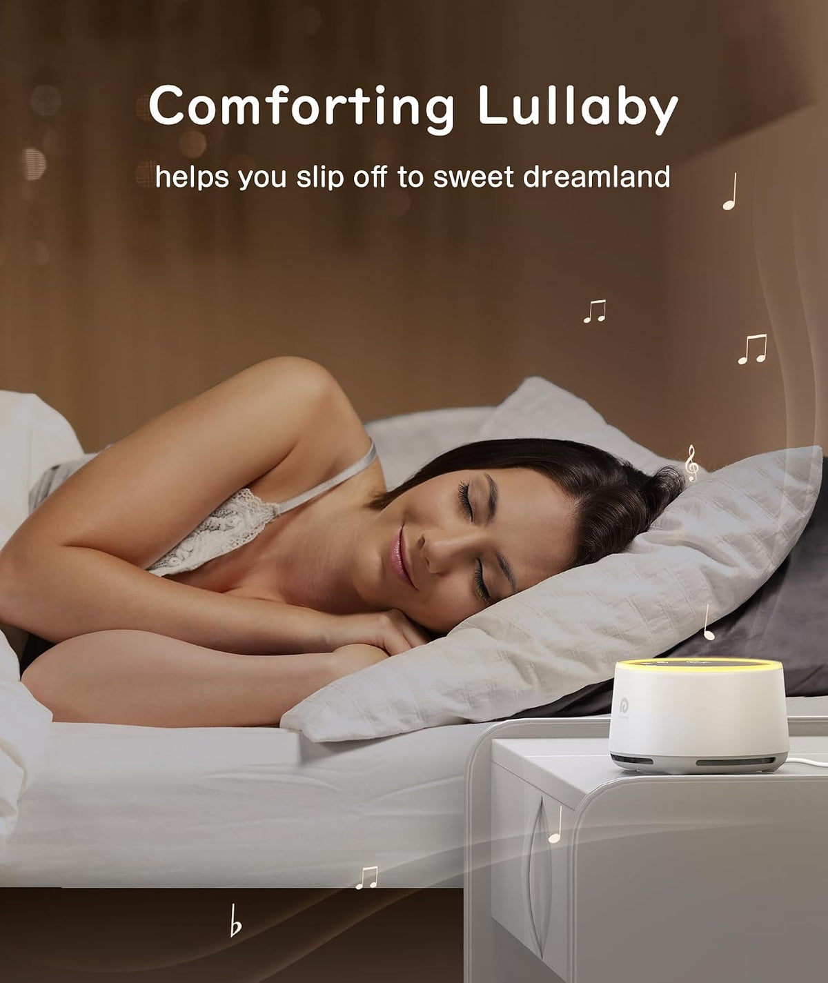 Standard Size plastic white noise machines in Classic White, alternate view 6