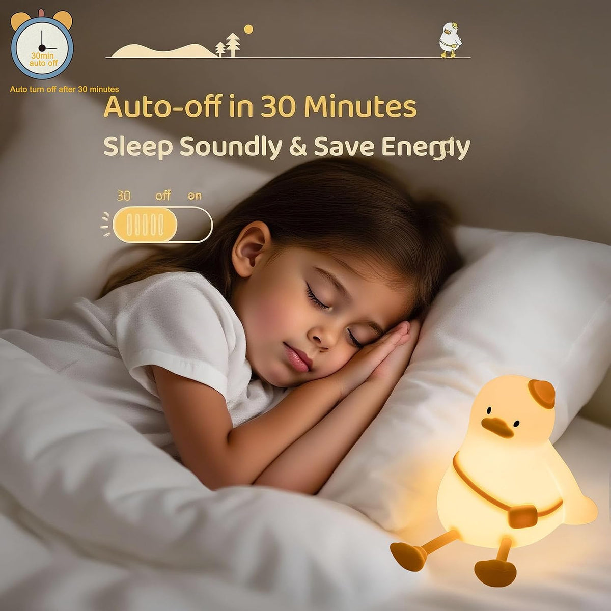 5.2"D x 5.9"W x 4.7"H silicone night lights & ambient lighting, alternate view 2