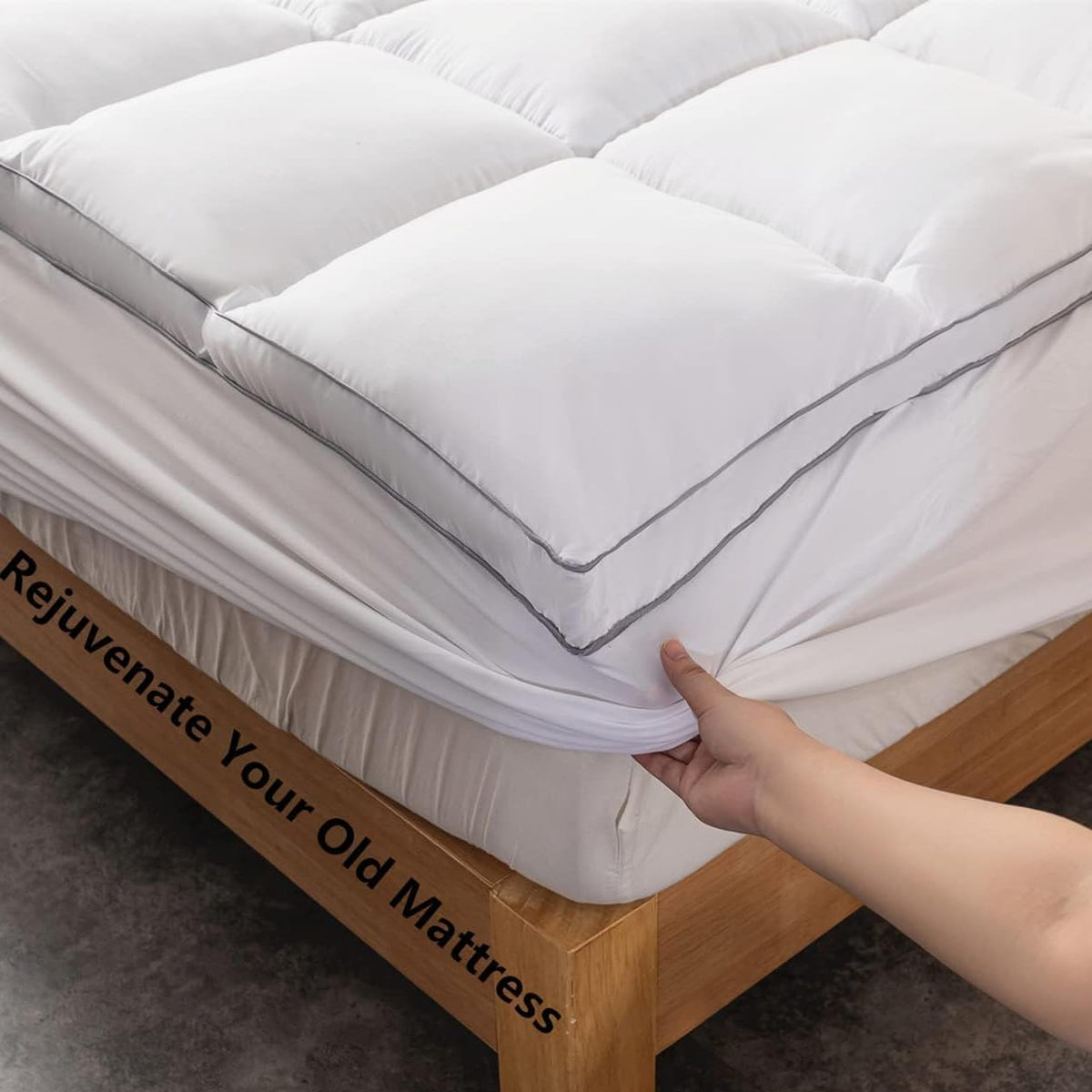 Twin mattress pads in White, alternate view 2