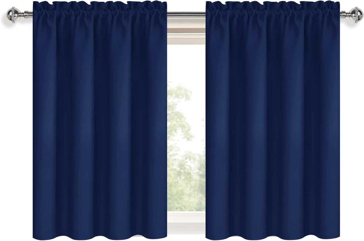 36"L x 42"W polyester curtains in Navy Blue, alternate view 9