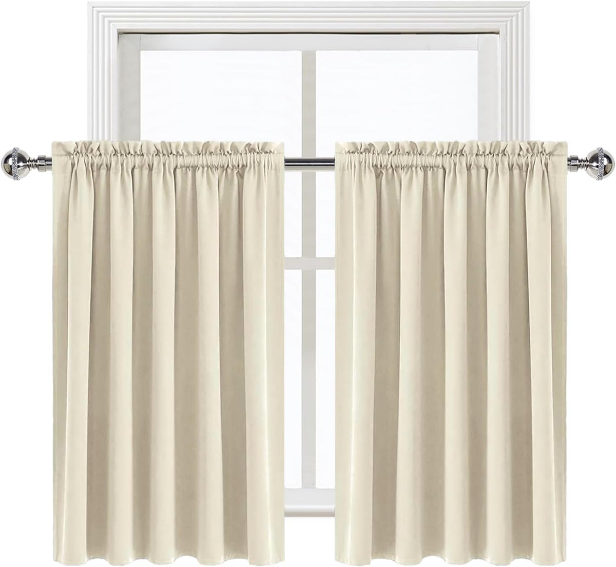 36"L x 60"W polyester curtains in Light Beige, alternate view 9