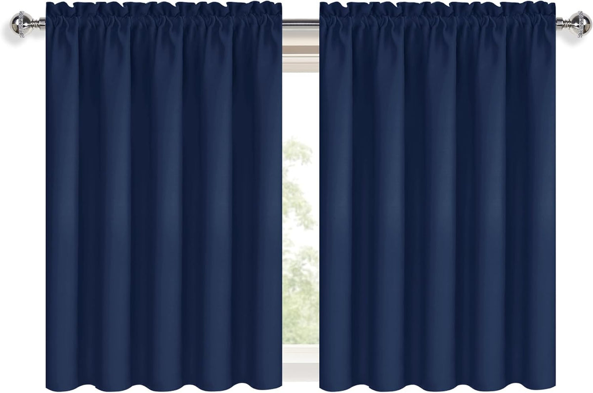 36"L x 60"W polyester curtains in Navy Blue, alternate view 9